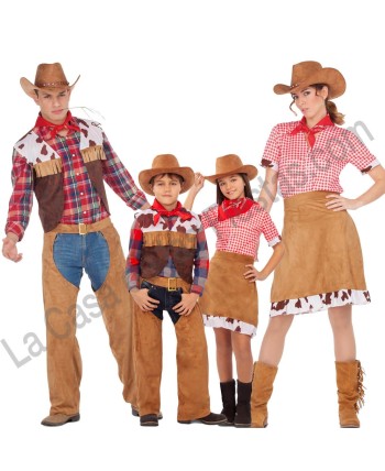DISFRAZ GRUPO VAQUEROS MARRONES
