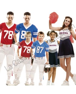 DISFRAZ GRUPO FUTBOL AMERICANO Y AMIMADORAS
