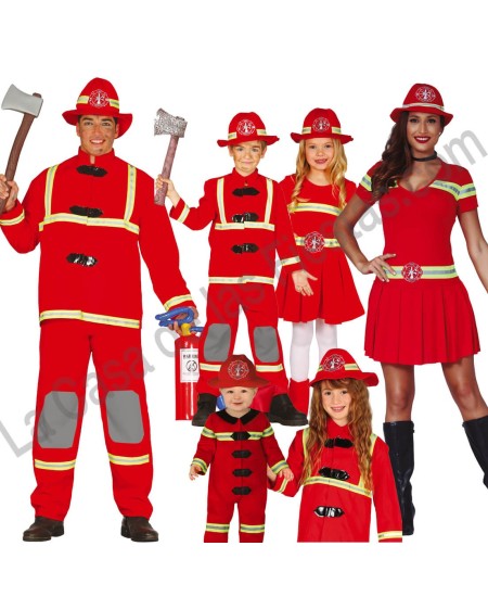 Dress Up America Disfraz de bombero para adultos, disfraz de bombero para  hombre, color rojo