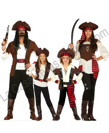 DISFRAZ GRUPO PIRATAS SIETE MARES