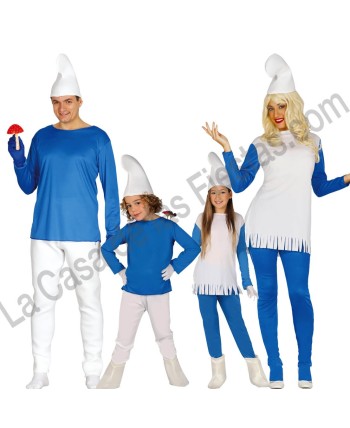 DISFRAZ GRUPO ENANITOS AZUL