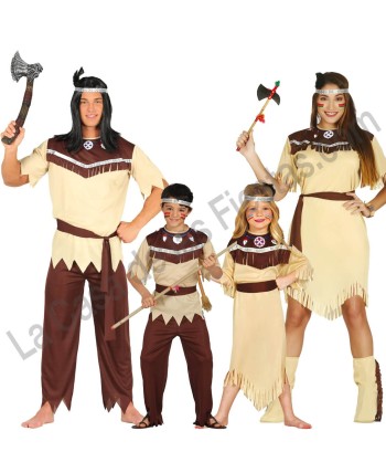 DISFRAZ GRUPO INDIOS BLANCOS