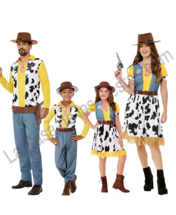 DISFRAZ GRUPO VAQUEROS AMARILLOS