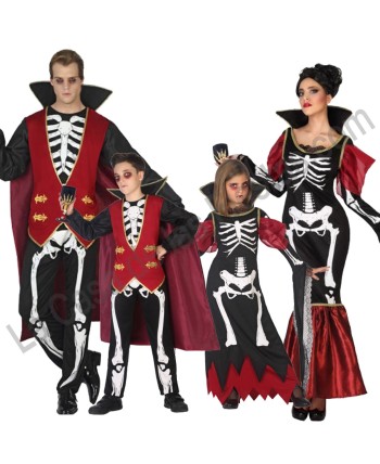DISFRAZ GRUPO VAMPIROS ESQUELETO