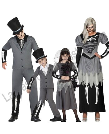 DISFRAZ GRUPO NOVIO CADAVER HUESOS