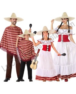 DISFRAZ GRUPO MEJICANOS RAYAS