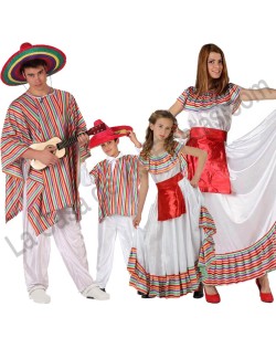DISFRAZ GRUPO MEJICANOS BLANCOS
