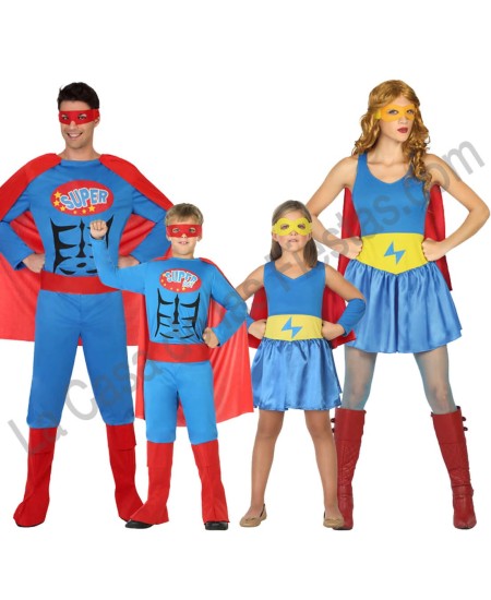 Disfraz de superhéroe con rayo para mujer