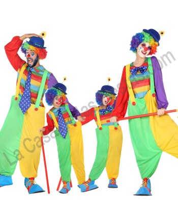 DISFRAZ GRUPO PAYASOS BICOLOR