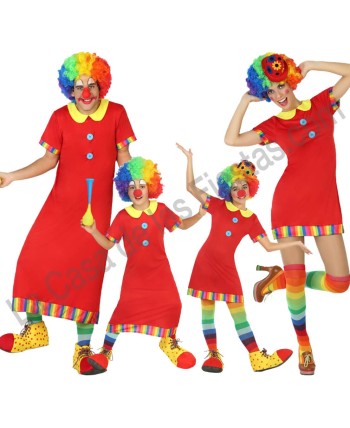 DISFRAZ GRUPO PAYASOS ROJOS