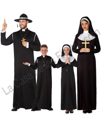 DISFRAZ GRUPO CURA Y MONJA