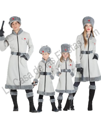 DISFRAZ GRUPO RUSOS GRISES