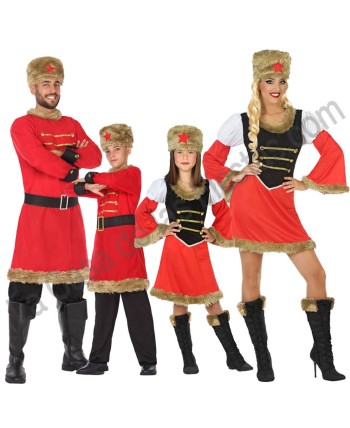 DISFRAZ GRUPO RUSOS ROJOS