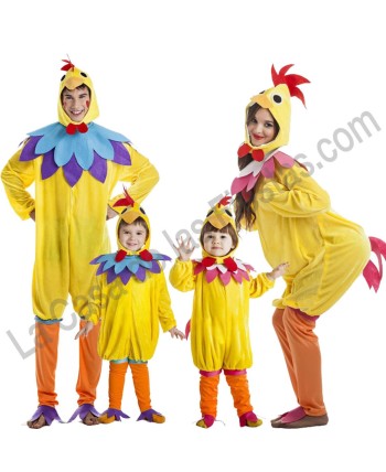 DISFRAZ GRUPO GALLINAS PATAS NARANJAS