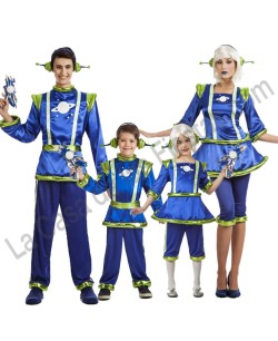 DISFRAZ GRUPO EXTRATERRESTRE AZUL