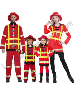 DISFRAZ GRUPO BOMBEROS CINTAS AMARILLAS