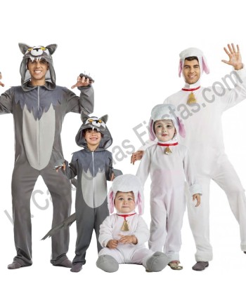 DISFRAZ GRUPO LOBOS Y OVEJAS