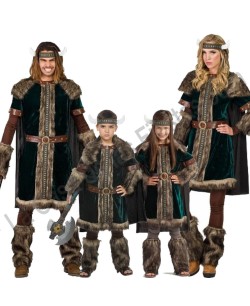 DISFRAZ GRUPO VIKINGOS VERDES