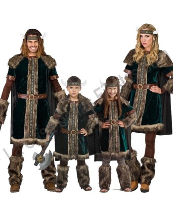 DISFRAZ GRUPO VIKINGOS VERDES