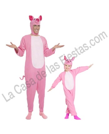 DISFRAZ GRUPO CERDOS ROSAS