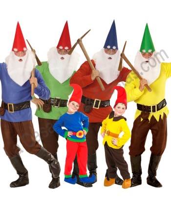 DISFRAZ GRUPO ENANITOS COLORES