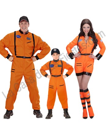 DISFRAZ GRUPO ASTRONUATAS NARANJAS