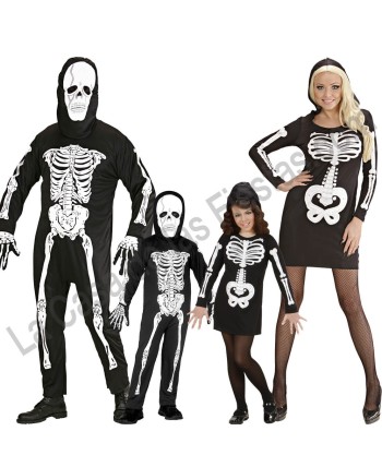 DISFRAZ GRUPO ESQUELETO BLANCO