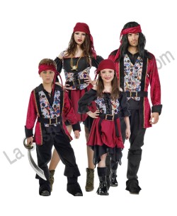 DISFRAZ GRUPO PIRATAS CHALECO DECORADO