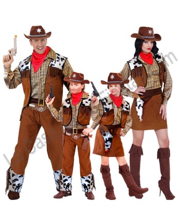 DISFRAZ GRUPO VAQUEROS CHALECO VACA