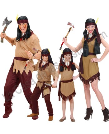 DISFRAZ GRUPO INDIOS INDIANO