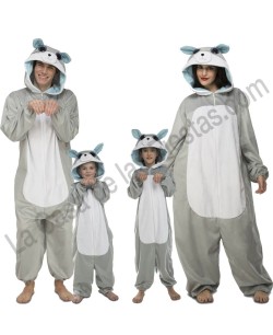 DISFRAZ GRUPO CONEJO GRIS PIJAMA JAPONES
