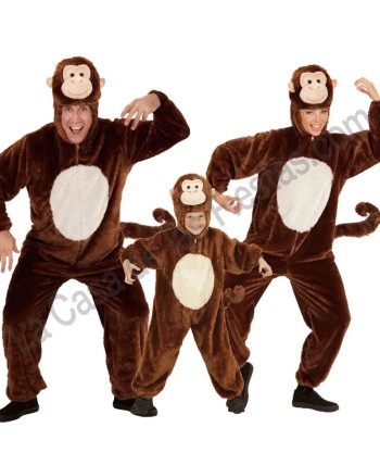 DISFRAZ GRUPO MONO MARRON PELUCHE