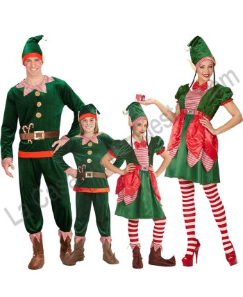 DISFRAZ GRUPO ELFOS DE NAVIDAD