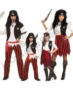 DISFRAZ GRUPO PIRATAS CHALECO CALAVERA