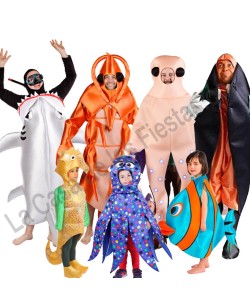 DISFRAZ GRUPO ANIMALES DEL MAR