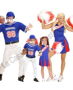 DISFRAZ GRUPO JUGADORES DE RUGBY AZUL