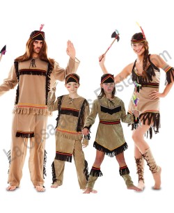 DISFRAZ GRUPO INDIOS FLECOS