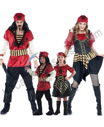 DISFRAZ GRUPO PIRATAS PAÑUELO CALAVERA