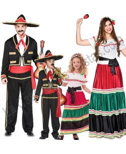 DISFRAZ GRUPO MEJICANOS MARIACHI COLORES