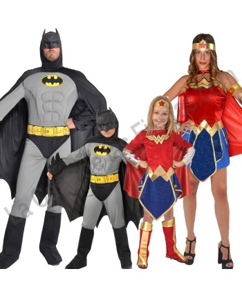 DISFRAZ GRUPO BATMAN Y WONDER WOMAN