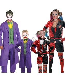 DISFRAZ GRUPO JOKER Y HARLEY COMIC