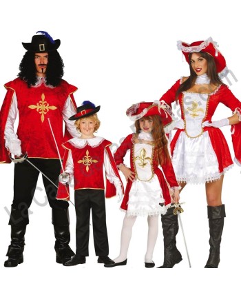 DISFRAZ GRUPO MOSQUETEROS CRUZ DORADA