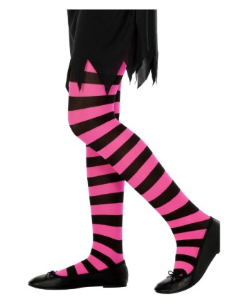 PANTY RAYAS NIÑA FUCSIA NEGRO