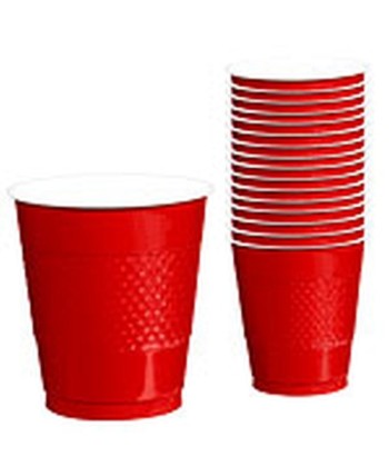 VASOS ROJOS 10 UNIDADES