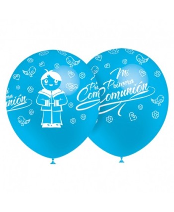 GLOBO PRIMERA COMUNION AZUL Y BLANCO