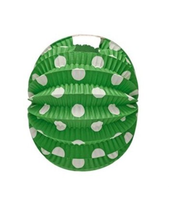 FAROL VERDE CON LUNAR BLANCO ESFERICO 6 UNIDADES