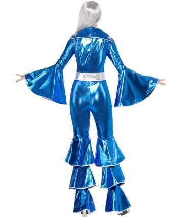 DISFRAZ DE DISCO FEVER AZUL VOLANTES