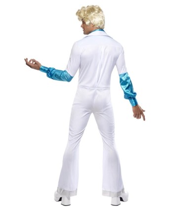 DISFRAZ DE ABBA CHICO MONO BLANCO Y AZUL