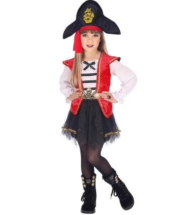 DISFRAZ DE PIRATESA TUTU NEGRO PARA NIÑA