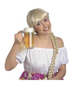 PELUCA UNA TRENZA RUBIA